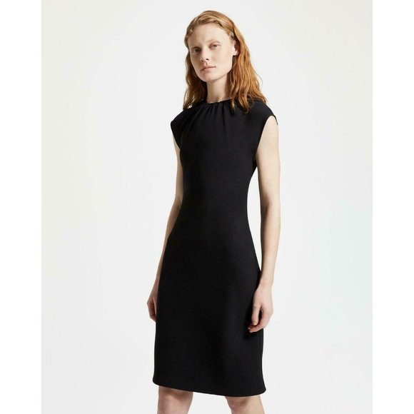 THEORY Shirred Neck Sheath Dress SIZE M 600$ fits as S - Picture 4 of 8